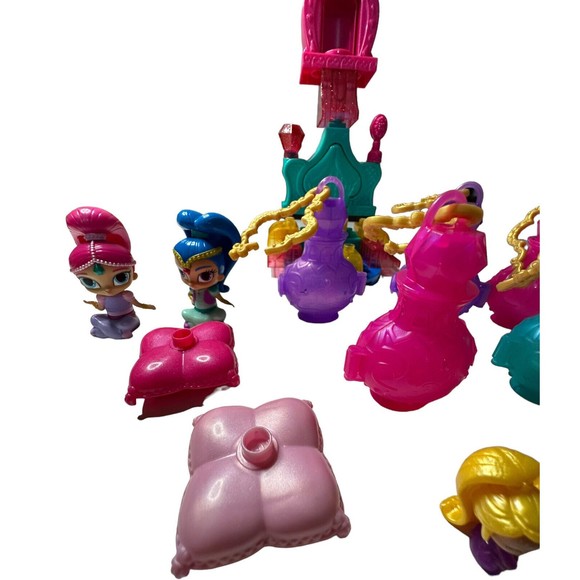 LOT Mega Bloks Shimmer & Shine Bedtime Building Set + 5 Teenie Genies + Bottles - Picture 13 of 16